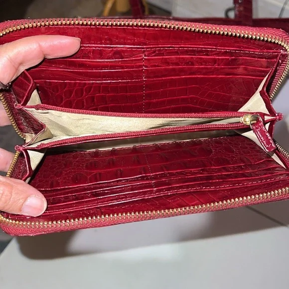 Brahmin croco purse Red Asher shoulder bag